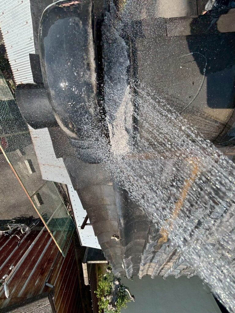 散水検査の様子